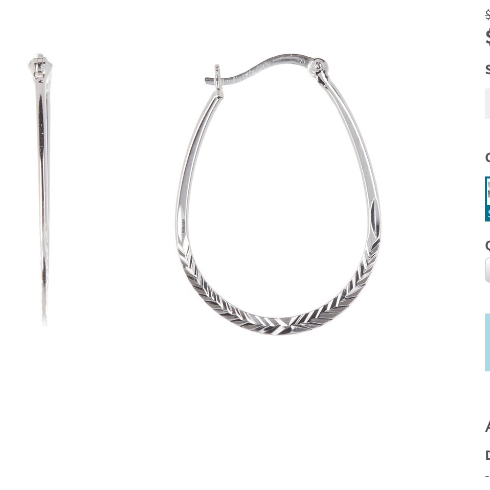 Argento Vivo Silver Horseshoe Hoop Earrings 50$